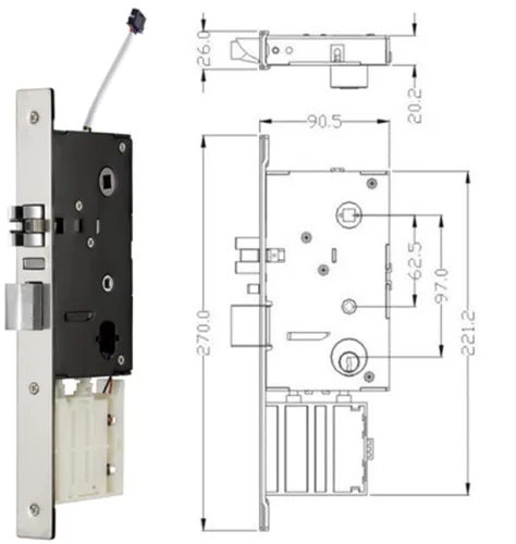 Электронный гостиничный замок Ozlocks HL-F20/H/MF "NeoClassic" фото 3