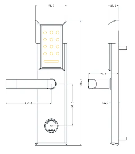 Электронный SMART-замок Ozlocks HL-F02/SMW/MF фото 8