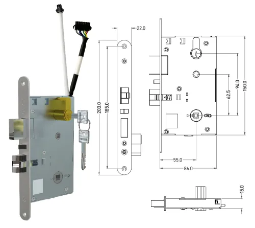 Электронный гостиничный замок Ozlocks HL-F77/H/MF  фото фото 8