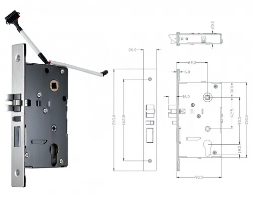 Электронный гостиничный замок Ozlocks HL-F39/H/TM "Modern" фото 2