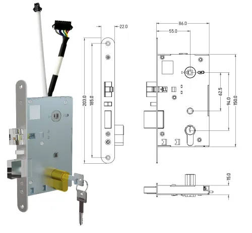 Электронный SMART-замок Ozlocks HL-F02/SMW/MF фото 9