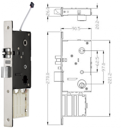 Электронный гостиничный замок Ozlocks HL-F40/H/MF/P "Contemporary" фото 2