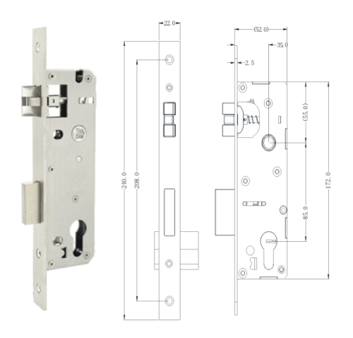 Электронный гостиничный замок OZLocks HL-F42/H/MF  фото фото 2