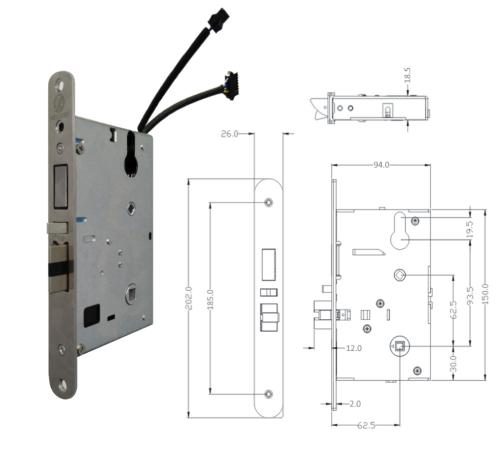 Электронный гостиничный онлайн-замок OZLocks HL-F16/WR/MF фото 2